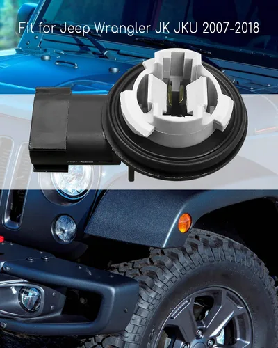 Vista 5 de Enchufes de luz de señal de giro aptos para Jeep Wrangler JK JKU 2007-2018, enchufe de bombilla de luz de estacionamiento frontal, paquete de 2