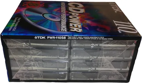Vista 3 de TDK CD Power 110 - Cintas de audio en blanco de alto sesgo y alto rendimiento energético, paquete de 8