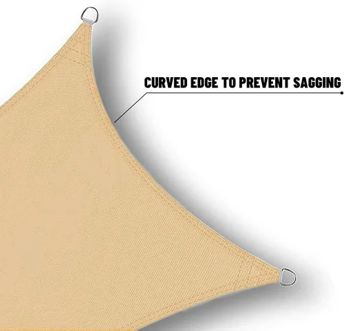 Vista 4 de SUNNY GUARD - Toldo impermeable de 6.5' x 10' rectangular, con bloqueo UV, para exteriores, color arena, para patio, terraza, jardín, actividades al
