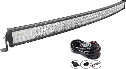 Vista 12 de Willpower Barra de luz LED curvada de 22 pulgadas, 270W, lente 7D, haz combinado de punto e inundación, triple fila de luces LED de trabajo
