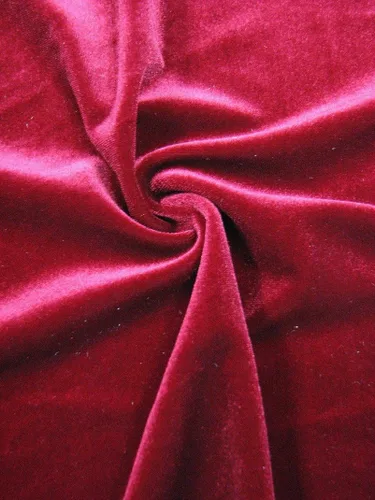 Vista 5 de Tela de poliéster sólido Spandex Velvet 2 Ways Stretch peso medio - por The Yard (negro)