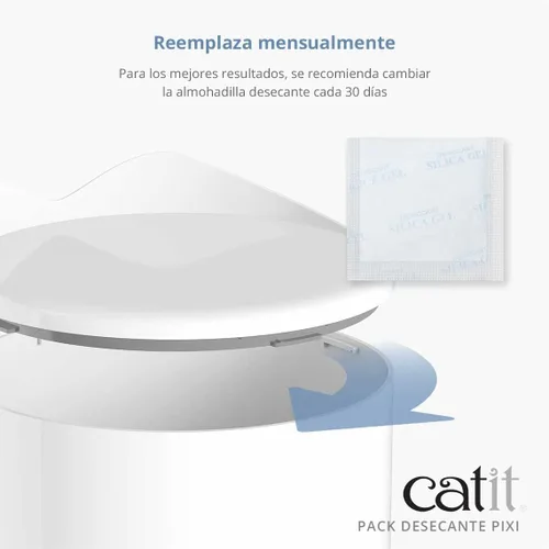 Vista 5 de Catit PIXI Smart Feeder Almohadillas desecantes de repuesto para dispensador automático de alimentos para gatos, paquete de 3