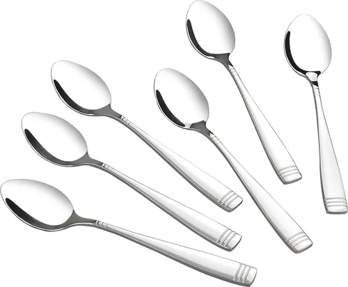 Vista 6 de Obstnny Juego de cucharas de té de acero inoxidable de 12 piezas, cucharas pequeñas