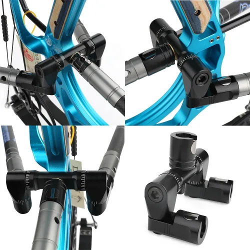 Vista 4 de Estabilizador de arco de tiro con arco de barra en V de un solo lado y doble totalmente ajustable, montaje en V de desconexión rápida