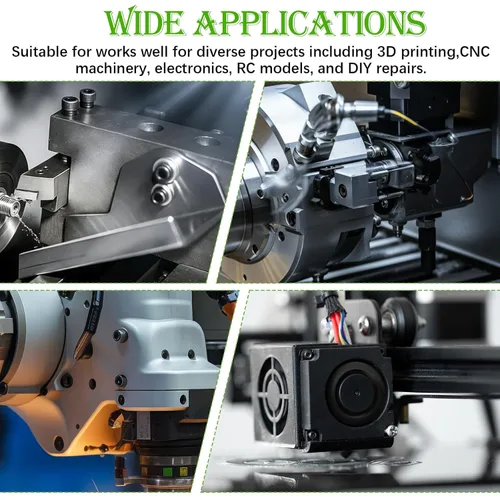 Vista 7 de mxuteuk Surtido de tornillos M2, tornillos de cabeza hexagonal M2 x 4/6/8/10/12/16/0.787 in, 520 piezas de acero de aleación de grado 12.9 tornillos