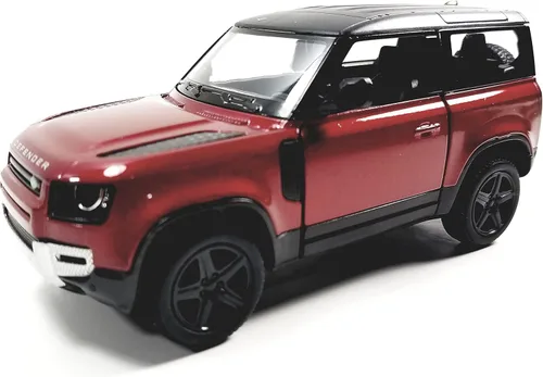 Vista 4 de KiNSMART - Land Rover Defender 90 Escala 1:36 5" Modelo de metal fundido a presión SUV de juguete (-Juego de 4)
