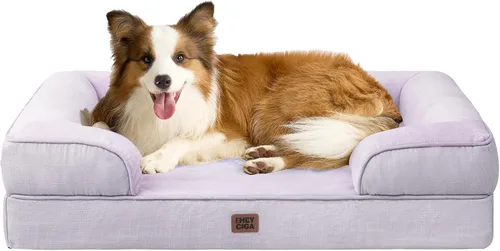 Vista 93 de EHEYCIGA – Cama ortopédica impermeable para perros pequeños, de espuma viscoelástica tipo caja de huevos, con bordes elevados y base antideslizante
