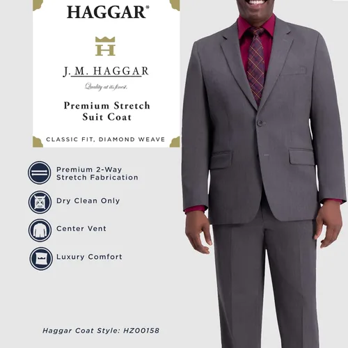 Vista 6 de J.M. Haggar Premium - Traje de ajuste clásico elástico, separados - Pantalones y chaquetas