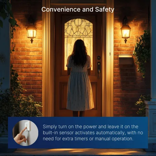 Vista 3 de FLSNT Bombilla LED ST19 con sensor de atardecer a amanecer, 7 W (60 W equivalente), 800 lúmenes, base de filamento vintage E26, fotocélula