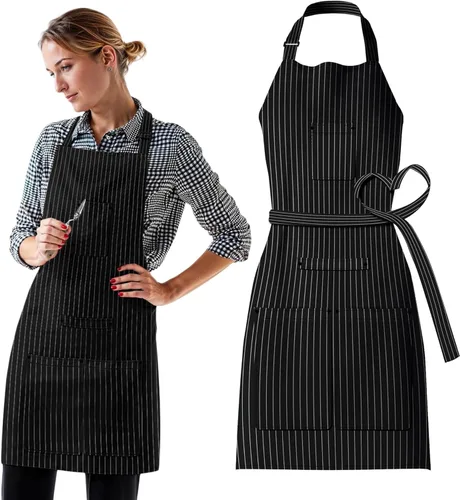 Vista 8 de Waterproof Apron for Adults – Adjustable Fit with Deep Pockets, Stylish Cooking & Baking Apron for Women & Men