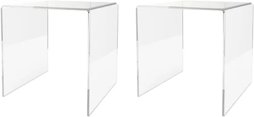 Vista 17 de Marketing Holders Soporte de exhibición de acrílico cuadrado transparente de 8 pulgadas para encimera de plexiglás decorativo, sin plataforma