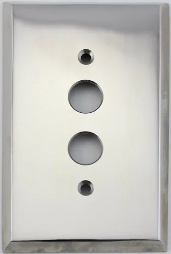 Placa de pared para interruptor de luz de botón pulsador de níquel pulido de 1 banda