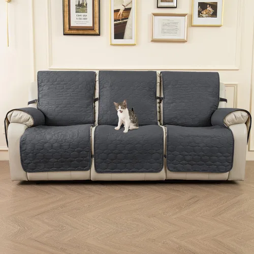Vista 8 de Funda impermeable para sofá reclinable, funda antideslizante para silla reclinable, protector de muebles, funda de sofá lavable para perros y niños