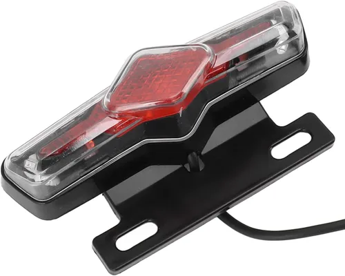 Vista 8 de Luz de señal de advertencia de bicicleta eléctrica de 36V-60V, luz trasera de bicicleta eléctrica, señal de advertencia dos en uno, señal