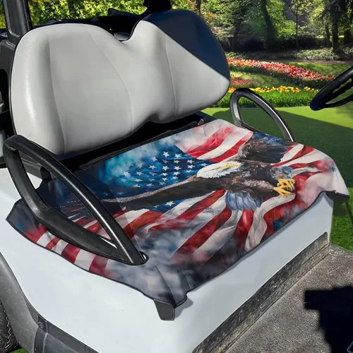 Vista 26 de Fundas de asiento de carrito de golf, lavables para carrito de golf, manta de toalla para carrito de golf, club, coche, fácil de instalar, funda