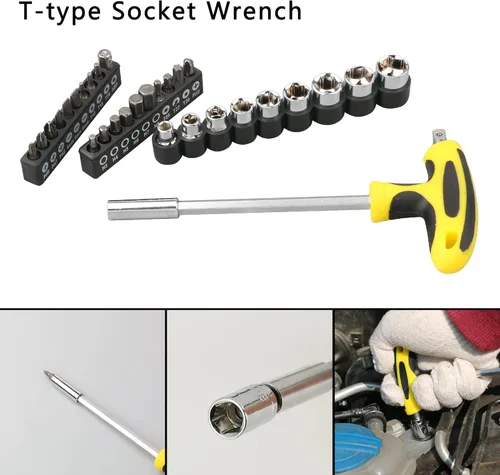 Vista 5 de DOWELL Juego de herramientas de 49 piezas para reparación del hogar Kit de herramientas manuales con caja de herramientas de plástico Caja