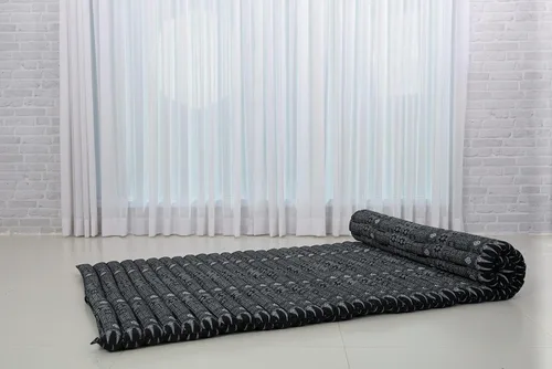 Vista 460 de Leewadee colchón tailandés enrollable para cama de invitados, tapete de yoga, para masaje tailandés, ecológico, orgánico y natural.