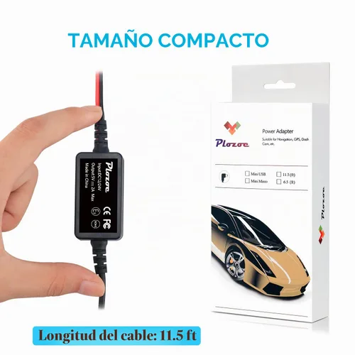 Vista 5 de Dash Cam Hardwire Kit Micro USB 12V-24V a 5V Car Dash Camera