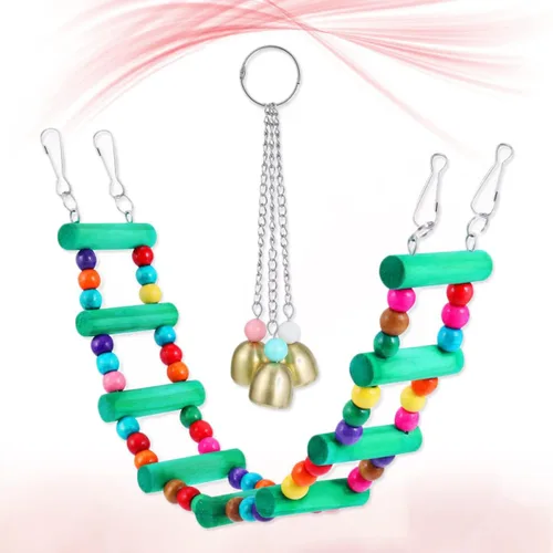 Vista 4 de balacoo 2pcs Loro Escaleras Loro Swing Juguetes Loro Escalera Juguetes Juguetes Mascotas Suministros