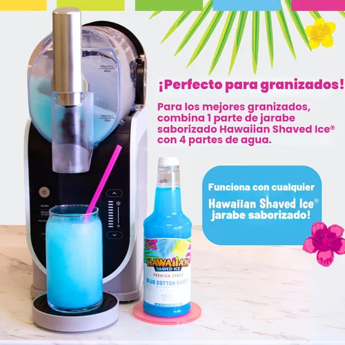 Vista 5 de Hawaiian Shaved Ice Surtido de jarabe con 3 botellas de 16 onzas, 25 tazas de cono de nieve, 25 pajitas de cuchara y 3 boquillas de vertido.