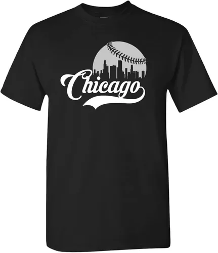Vista 31 de Xtreme Apparrel Cityscape Skyline - Camiseta para hombre para fanáticos del béisbol