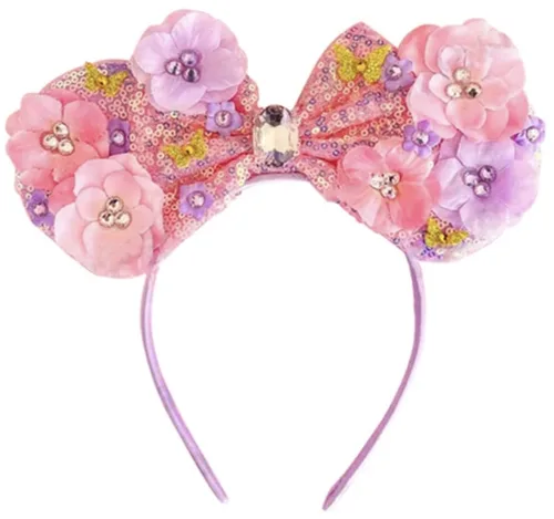 CLGIFT Orejas de Minnie Encanto elige tu color orejas de Minnie Isabela Madrigal orejas de Minnie floral orejas de ratón con flores Encanto Isabela