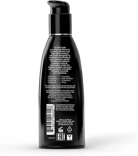 Vista 2 de QRA Wicked Sensual Care Ultra Chill Lubricante personal a base de silicona 2.0 fl oz (efecto de enfriamiento)