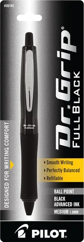 Pilot Dr. Grip pluma retráctil color negro, Negro