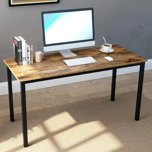 Vista 115 de DlandHome Escritorio pequeño para computadora de 31.5 pulgadas, mesa de escritura para espacios pequeños, mesa de estudio, escritorio para Negro