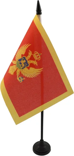Vista 144 de Aland Table Flag 4'' x 6'' - Aland - Finland Desk Flag 15 x 10 cm - Black plastic stick and base - AZ FLAG