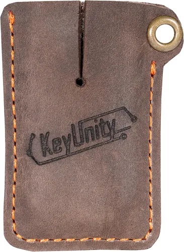 KeyUnity Funda de cuero EDC organizador de bolsillo cosido a mano bolsa deslizante