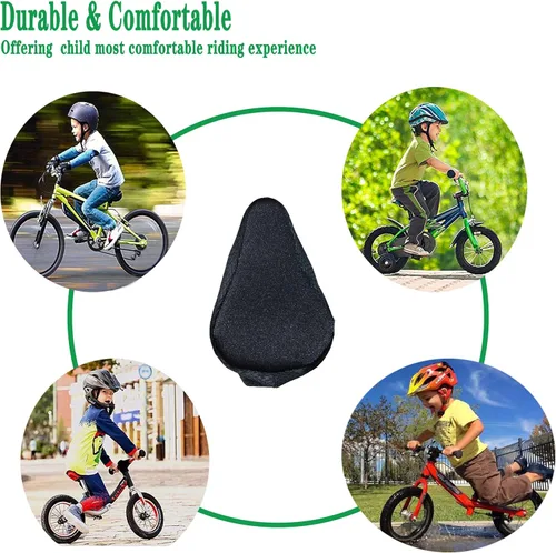 Vista 3 de Funda de cojín de gel para asiento de bicicleta para niños, 8 x 5 pulgadas, funda de asiento de bicicleta para niños, almohadilla de sillín