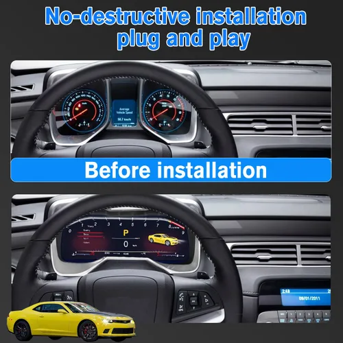 Vista 3 de Xuenav Panel de Instrumentos Digital para 2010 2011 2012 2013 2014 2015 Chevrolet Camaro SS Reemplazo de Pantalla Digital de Linux LCD Velocímetro