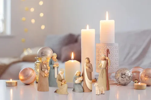 Vista 3 de Enesco Foundations Nativity - Juego de figuras en miniatura, 4.5 pulgadas, multicolor