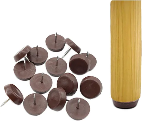 Vista 6 de 50 almohadillas redondas de nailon para muebles, resistentes para clavos en muebles, protectores de suelo de madera dura para silla, mesa Negro