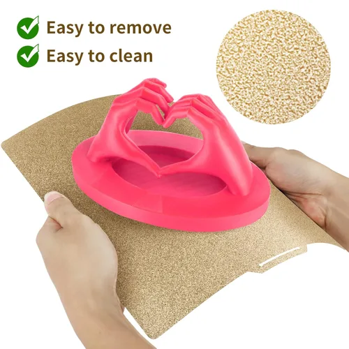 Vista 4 de IdeaFormer-3D Placa de construcción de acero para muelles PEI de doble cara texturizada 257x257mm, cama de impresión flexible de hoja de PEI