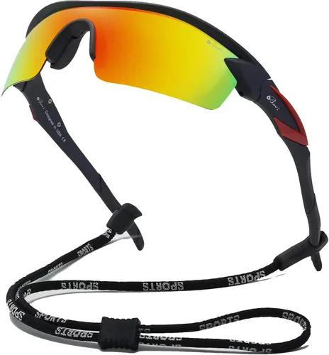 Vista 8 de Bevi Polarized Sports Sunglasses TR90 Unbreakable Frame for Men Women Running Cycling Golf Baseball