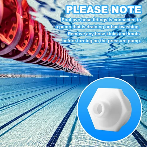 Vista 5 de Adaptador de conector de drenaje de piscina para manguera de piscina sobre el suelo Intex y Coleman a acoplamiento de manguera de jardín
