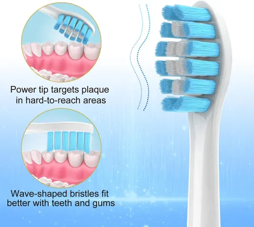 Vista 4 de OralClass Cabezales de repuesto para cepillos de dientes Philips Sonicare con mangos de clic, repuestos de cabezales de cepillo eléctrico suaves