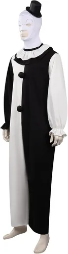 Vista 3 de Disfraz de terrifier Art the Payaso trajes de cosplay de payaso asesino body para Halloween