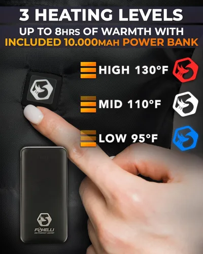 Vista 3 de Foxelli Chaleco térmico para mujer con batería incluida, chaleco ligero recargable por USB para mujer