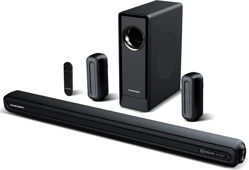 RAINEVERRY Barra de sonido 5.1 solamente, sin altavoces, sin adaptador. El sistema de barra de sonido no es compatible con más de 1 altavoz SoundBAR.