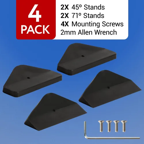 Vista 4 de IMPRESA Paquete de 4 luces ambientales: pies antideslizantes en ángulo y soporte de estado de ánimo para barra de luz Philips Hue