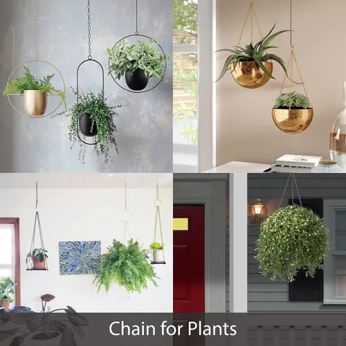 Vista 4 de Aspen Creative 21121-09-1, cadena de acero resistente y dos conectores de enlace rápido para accesorios de iluminación, luces de botín, plantas, 1