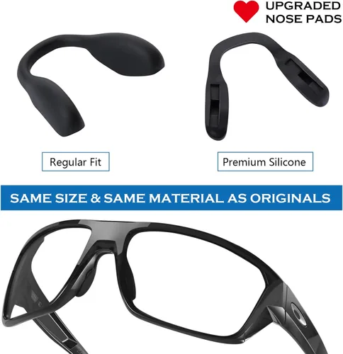 Vista 2 de Almohadillas de nariz de repuesto de silicona para gafas de sol Oakley Split Shot OO9416 Split Time OO4129 Targetline OO9397 Crossrange Patch R XL