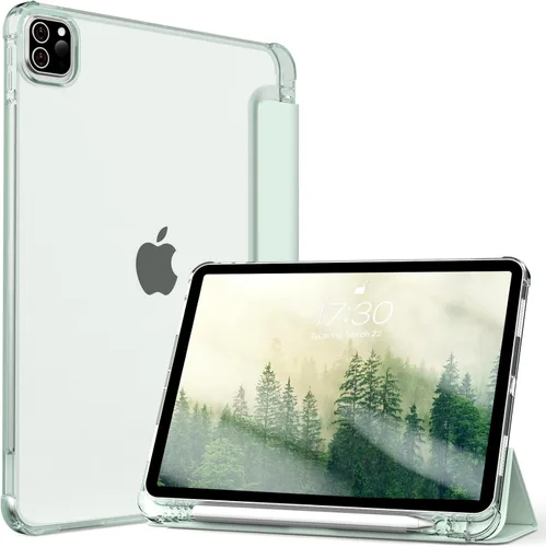 Vista 13 de Kenke - Funda para iPad Pro de 11 pulgadas 4ª/3ª/2ª/1ª generación 2022/2021/2020/2018 con soporte para carga de segundo lápiz con soporte