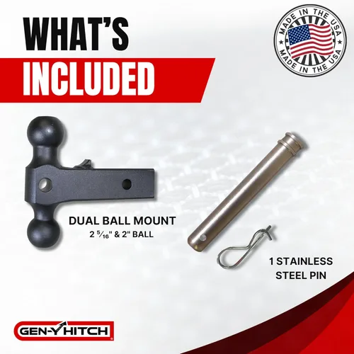 Vista 4 de GEN-Y Hitch Enganche de caída Mega-Duty, caída de 12 pulgadas, totalmente ajustable, capacidad de remolque de 32,000 libras, peso de lengua de 3500