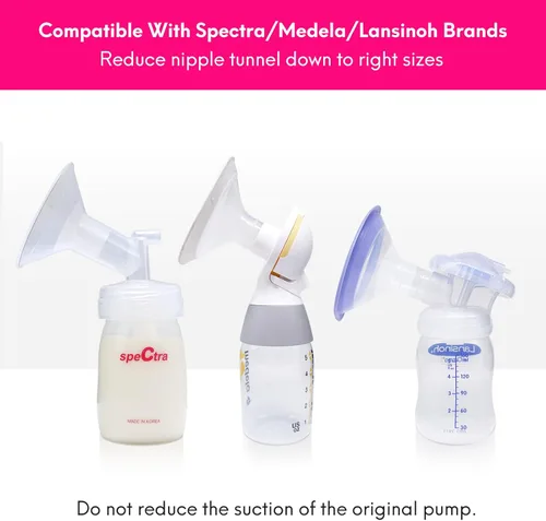 Vista 7 de Insertos de brida de silicona de 0.984 in compatibles con Spectra S1/S2, Medela, Bellababy, Elvie, Paruu R12 P10, Momcozy S9 S10 S12 Pro, protector