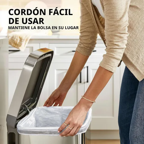 Vista 7 de Glad ForceFlex - Bolsas de basura altas para cocina, 13 galones, limpieza fresca, 140 unidades (el paquete puede variar)
