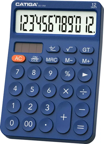 Vista 11 de CATIGA Calculadora de escritorio de 12 dígitos Calculadora de escritorio básica con pantalla LCD grande, botones grandes, 4 funciones, energía solar